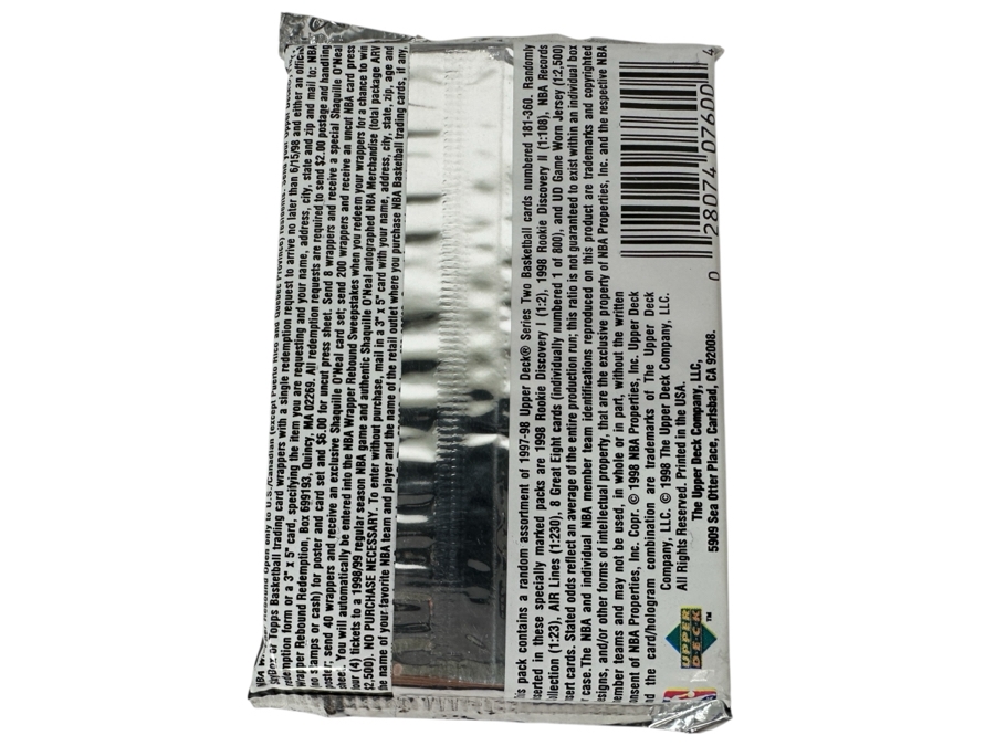 1997-98 Upper Deck Series Two Basketball Cards - 14 Cards - May Contain Ultra-Rare Michael Jordan Signed Game Jersey Card (GJ13S) That Sold For $1.4M - Read Details Page Before Bidding - Pack #27 [Photo 2]