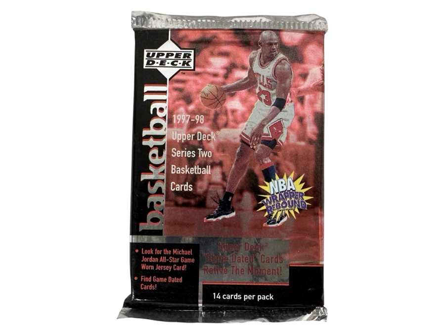 1997-98 Upper Deck Series Two Basketball Cards - 14 Cards - May Contain Ultra-Rare Michael Jordan Signed Game Jersey Card (GJ13S) That Sold For $1.4M - Read Details Page Before Bidding - Pack #28