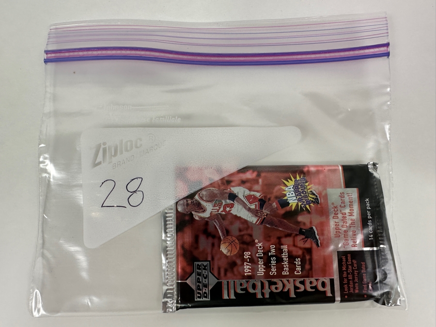 1997-98 Upper Deck Series Two Basketball Cards - 14 Cards - May Contain Ultra-Rare Michael Jordan Signed Game Jersey Card (GJ13S) That Sold For $1.4M - Read Details Page Before Bidding - Pack #28 [Photo 3]