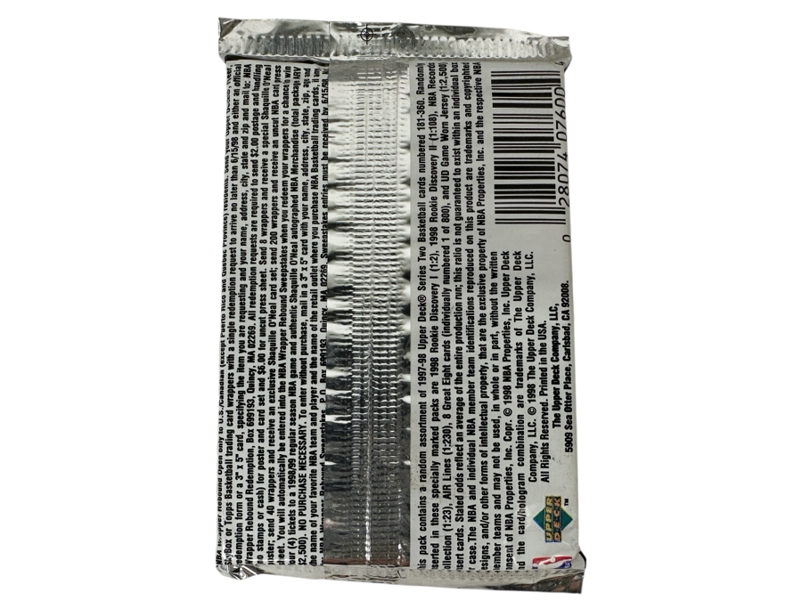 1997-98 Upper Deck Series Two Basketball Cards - 14 Cards - May Contain Ultra-Rare Michael Jordan Signed Game Jersey Card (GJ13S) That Sold For $1.4M - Read Details Page Before Bidding - Pack #28 [Photo 2]