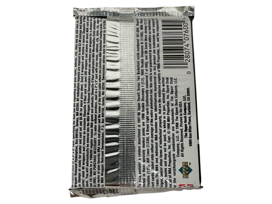 1997-98 Upper Deck Series Two Basketball Cards - 14 Cards - May Contain Ultra-Rare Michael Jordan Signed Game Jersey Card (GJ13S) That Sold For $1.4M - Read Details Page Before Bidding - Pack #29 [Photo 2]