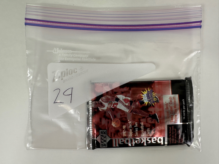 1997-98 Upper Deck Series Two Basketball Cards - 14 Cards - May Contain Ultra-Rare Michael Jordan Signed Game Jersey Card (GJ13S) That Sold For $1.4M - Read Details Page Before Bidding - Pack #29 [Photo 3]