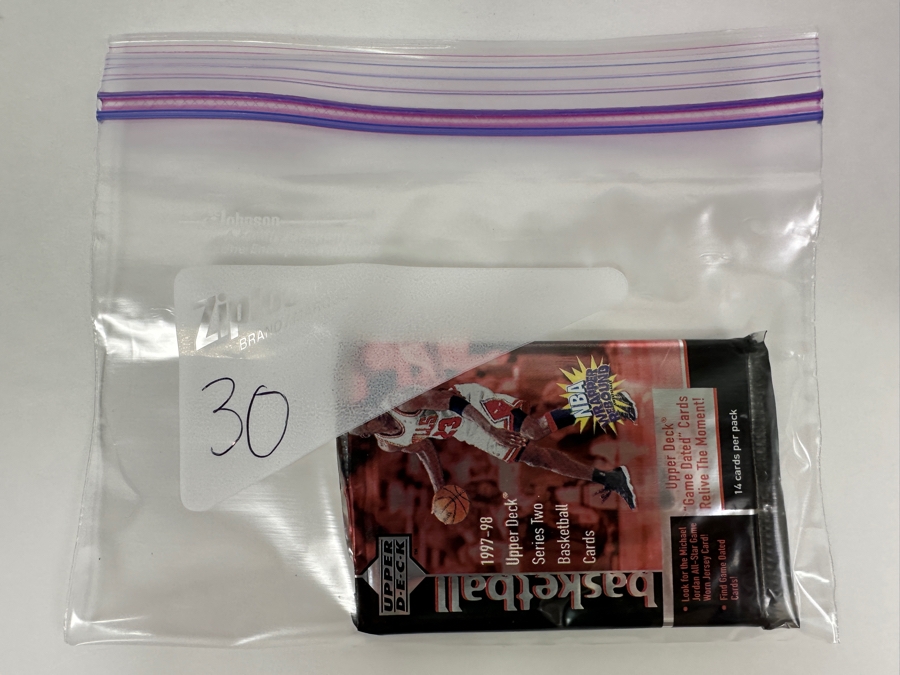 1997-98 Upper Deck Series Two Basketball Cards - 14 Cards - May Contain Ultra-Rare Michael Jordan Signed Game Jersey Card (GJ13S) That Sold For $1.4M - Read Details Page Before Bidding - Pack #30 [Photo 3]