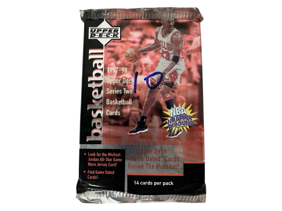 1997-98 Upper Deck Series Two Basketball Cards - 14 Cards - May Contain Ultra-Rare Michael Jordan Signed Game Jersey Card (GJ13S) That Sold For $1.4M - Read Details Page Before Bidding - Pack #32 [Photo 1]