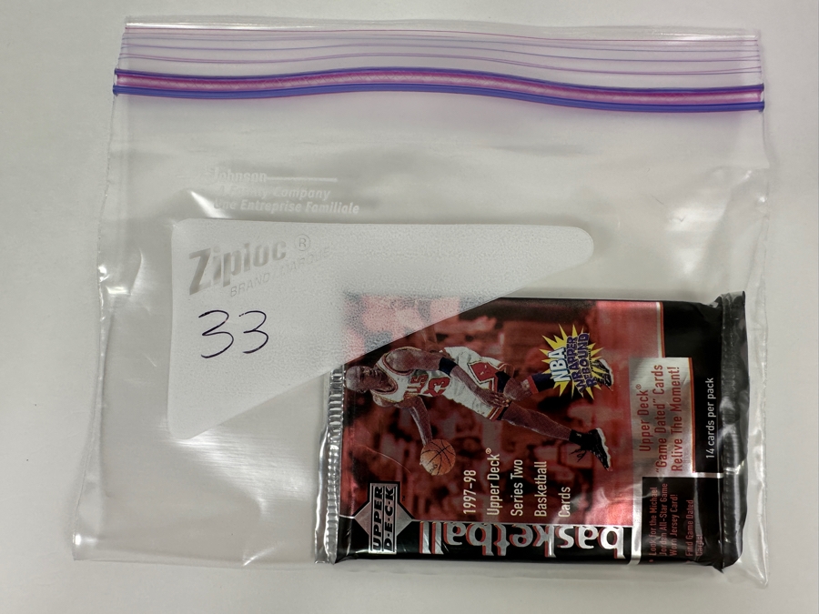 1997-98 Upper Deck Series Two Basketball Cards - 14 Cards - May Contain Ultra-Rare Michael Jordan Signed Game Jersey Card (GJ13S) That Sold For $1.4M - Read Details Page Before Bidding - Pack #33 [Photo 3]
