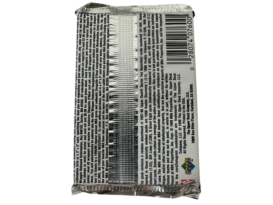 1997-98 Upper Deck Series Two Basketball Cards - 14 Cards - May Contain Ultra-Rare Michael Jordan Signed Game Jersey Card (GJ13S) That Sold For $1.4M - Read Details Page Before Bidding - Pack #34 [Photo 2]