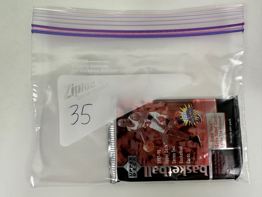 1997-98 Upper Deck Series Two Basketball Cards - 14 Cards - May Contain Ultra-Rare Michael Jordan Signed Game Jersey Card (GJ13S) That Sold For $1.4M - Read Details Page Before Bidding - Pack #35 [Photo 3]