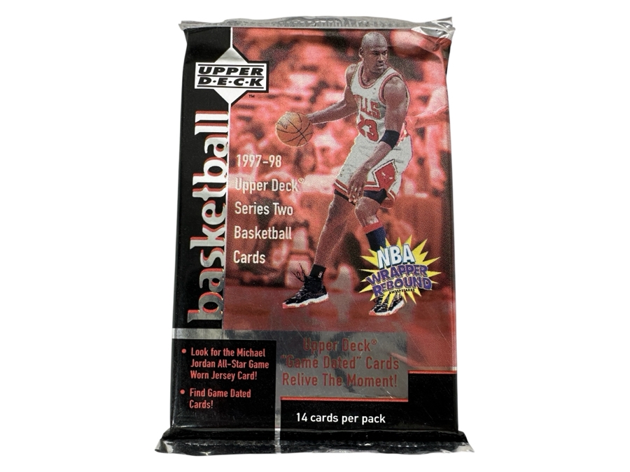 1997-98 Upper Deck Series Two Basketball Cards - 14 Cards - May Contain Ultra-Rare Michael Jordan Signed Game Jersey Card (GJ13S) That Sold For $1.4M - Read Details Page Before Bidding - Pack #35 [Photo 1]