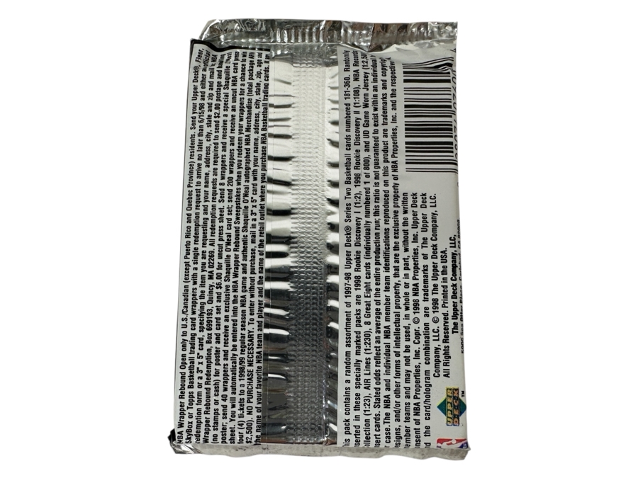 1997-98 Upper Deck Series Two Basketball Cards - 14 Cards - May Contain Ultra-Rare Michael Jordan Signed Game Jersey Card (GJ13S) That Sold For $1.4M - Read Details Page Before Bidding - Pack #36 [Photo 2]