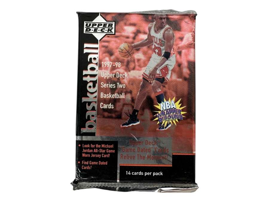 1997-98 Upper Deck Series Two Basketball Cards - 14 Cards - May Contain Ultra-Rare Michael Jordan Signed Game Jersey Card (GJ13S) That Sold For $1.4M - Read Details Page Before Bidding - Pack #37