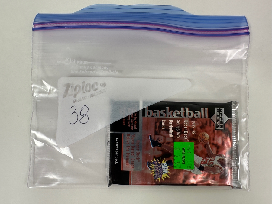 1997-98 Upper Deck Series Two Basketball Cards - 14 Cards - May Contain Ultra-Rare Michael Jordan Signed Game Jersey Card (GJ13S) That Sold For $1.4M - Read Details Page Before Bidding - Pack #38 [Photo 3]