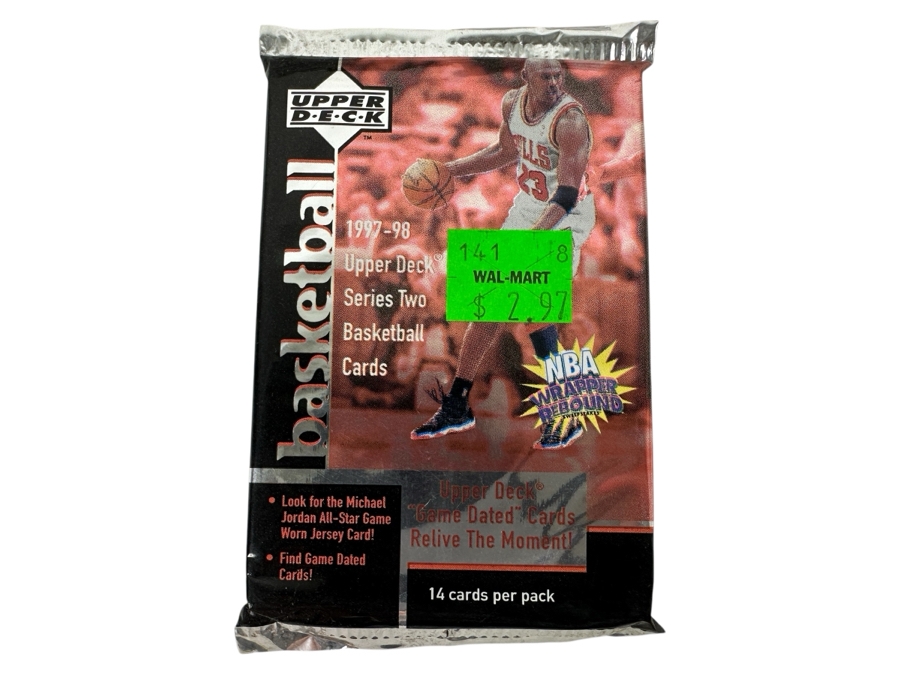 1997-98 Upper Deck Series Two Basketball Cards - 14 Cards - May Contain Ultra-Rare Michael Jordan Signed Game Jersey Card (GJ13S) That Sold For $1.4M - Read Details Page Before Bidding - Pack #38 [Photo 1]