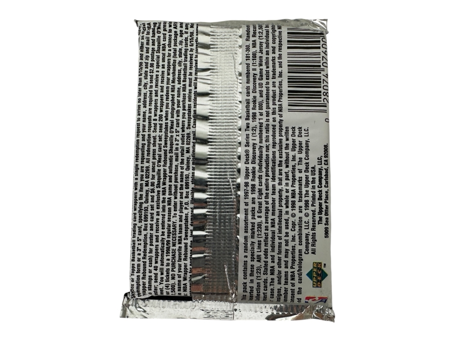 1997-98 Upper Deck Series Two Basketball Cards - 14 Cards - May Contain Ultra-Rare Michael Jordan Signed Game Jersey Card (GJ13S) That Sold For $1.4M - Read Details Page Before Bidding - Pack #39 [Photo 2]