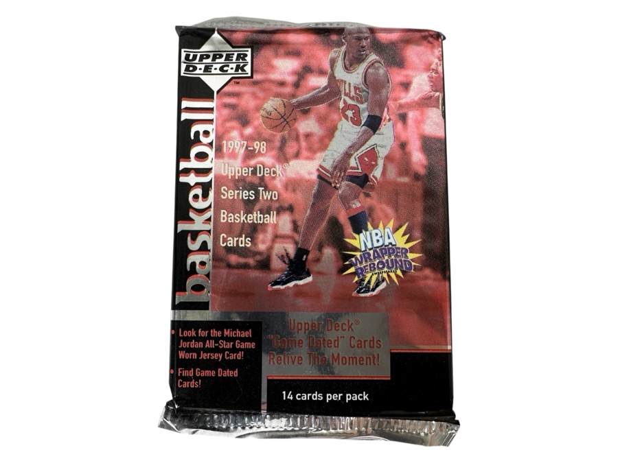 1997-98 Upper Deck Series Two Basketball Cards - 14 Cards - May Contain Ultra-Rare Michael Jordan Signed Game Jersey Card (GJ13S) That Sold For $1.4M - Read Details Page Before Bidding - Pack #40 [Photo 1]