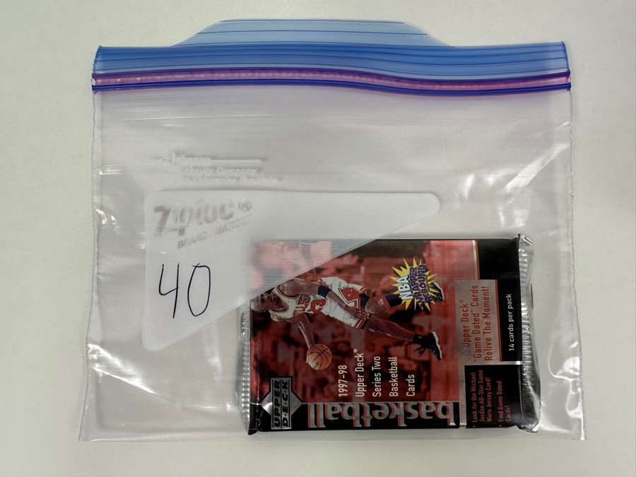 1997-98 Upper Deck Series Two Basketball Cards - 14 Cards - May Contain Ultra-Rare Michael Jordan Signed Game Jersey Card (GJ13S) That Sold For $1.4M - Read Details Page Before Bidding - Pack #40 [Photo 3]