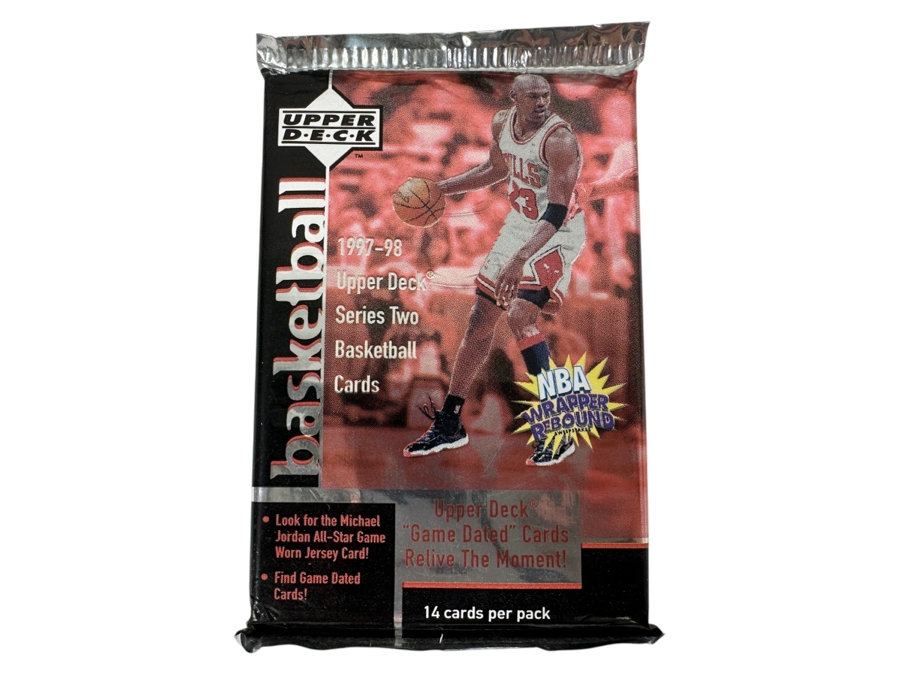 1997-98 Upper Deck Series Two Basketball Cards - 14 Cards - May Contain Ultra-Rare Michael Jordan Signed Game Jersey Card (GJ13S) That Sold For $1.4M - Read Details Page Before Bidding - Pack #41 [Photo 1]
