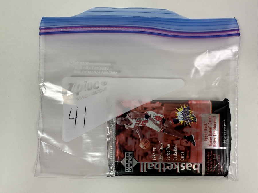 1997-98 Upper Deck Series Two Basketball Cards - 14 Cards - May Contain Ultra-Rare Michael Jordan Signed Game Jersey Card (GJ13S) That Sold For $1.4M - Read Details Page Before Bidding - Pack #41 [Photo 3]