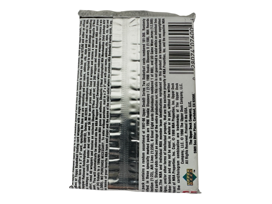 1997-98 Upper Deck Series Two Basketball Cards - 14 Cards - May Contain Ultra-Rare Michael Jordan Signed Game Jersey Card (GJ13S) That Sold For $1.4M - Read Details Page Before Bidding - Pack #41 [Photo 2]