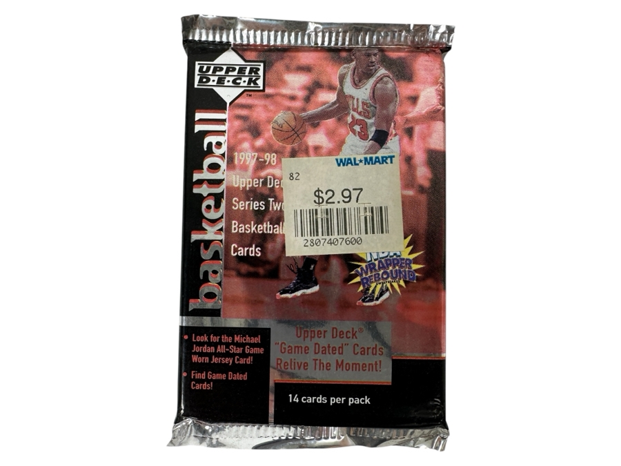 1997-98 Upper Deck Series Two Basketball Cards - 14 Cards - May Contain Ultra-Rare Michael Jordan Signed Game Jersey Card (GJ13S) That Sold For $1.4M - Read Details Page Before Bidding - Pack #42 [Photo 1]