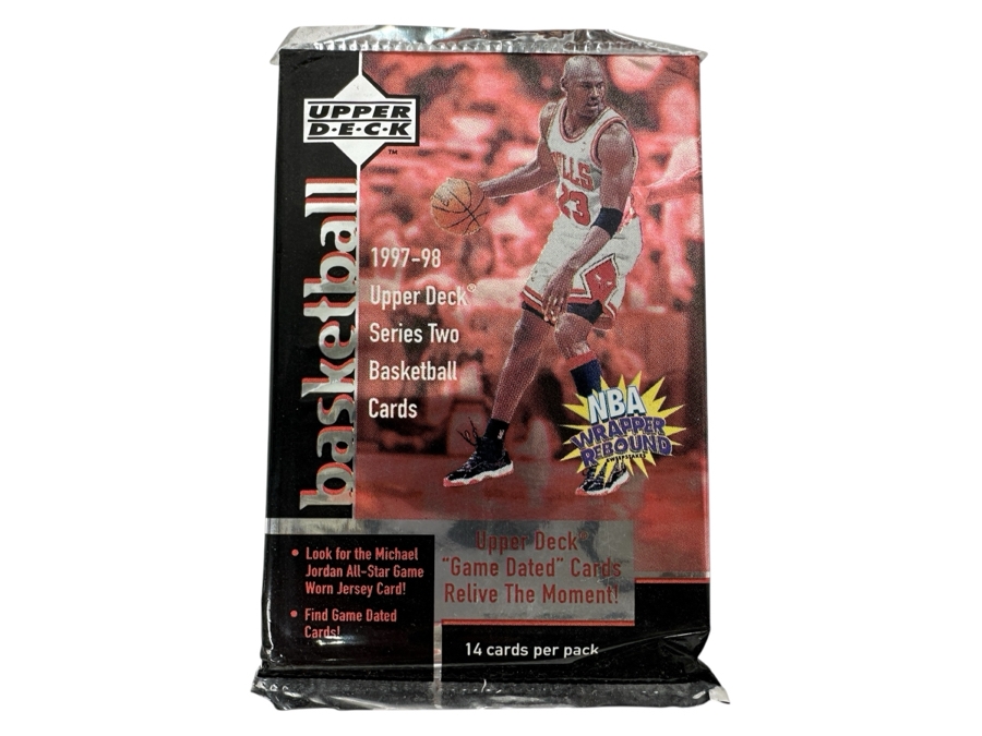 1997-98 Upper Deck Series Two Basketball Cards - 14 Cards - May Contain Ultra-Rare Michael Jordan Signed Game Jersey Card (GJ13S) That Sold For $1.4M - Read Details Page Before Bidding - Pack #43 [Photo 1]