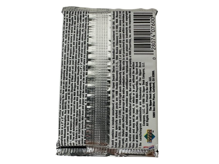 1997-98 Upper Deck Series Two Basketball Cards - 14 Cards - May Contain Ultra-Rare Michael Jordan Signed Game Jersey Card (GJ13S) That Sold For $1.4M - Read Details Page Before Bidding - Pack #44 [Photo 2]