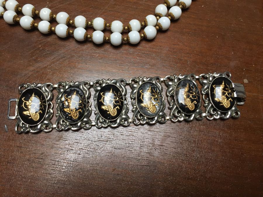 Vintage Jewelry Lot with Silverplated Jewelry Box [Photo 10]