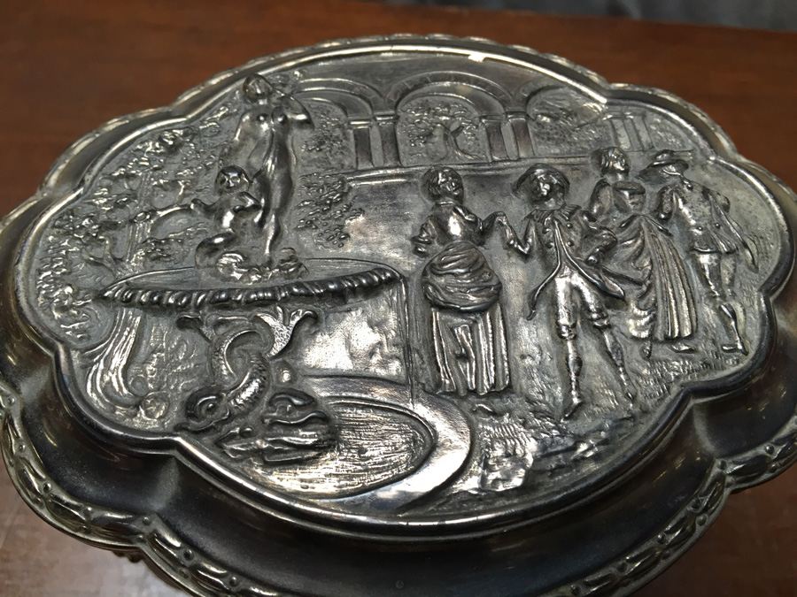 Vintage Jewelry Lot with Silverplated Jewelry Box [Photo 27]