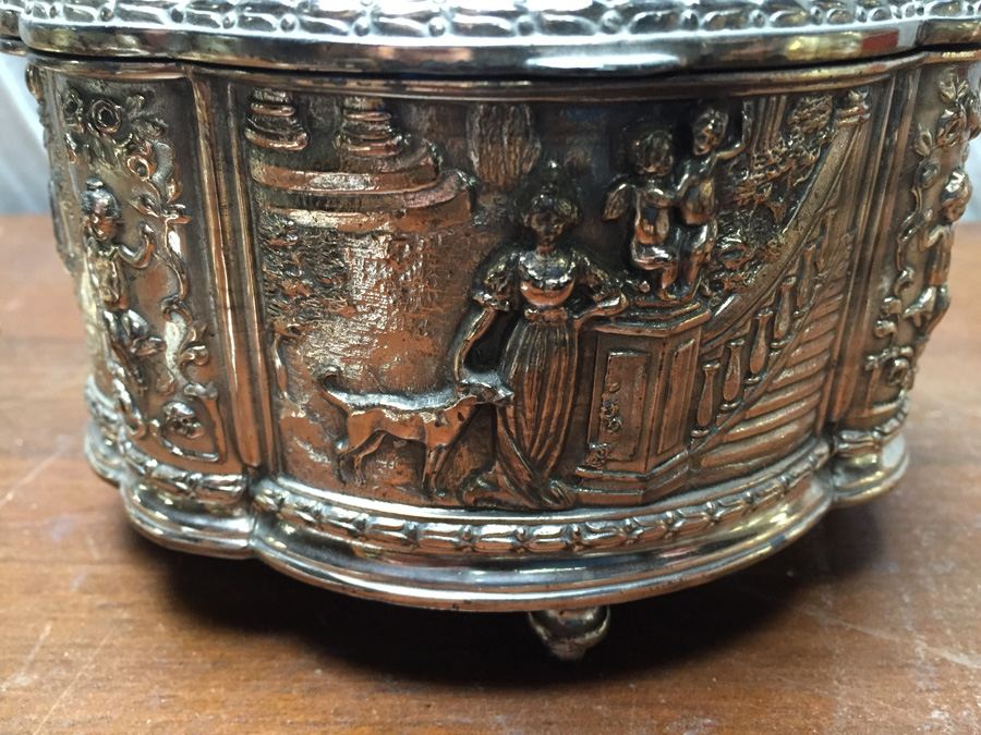 Vintage Jewelry Lot with Silverplated Jewelry Box [Photo 26]