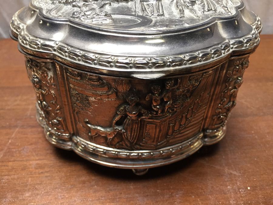 Vintage Jewelry Lot with Silverplated Jewelry Box [Photo 19]