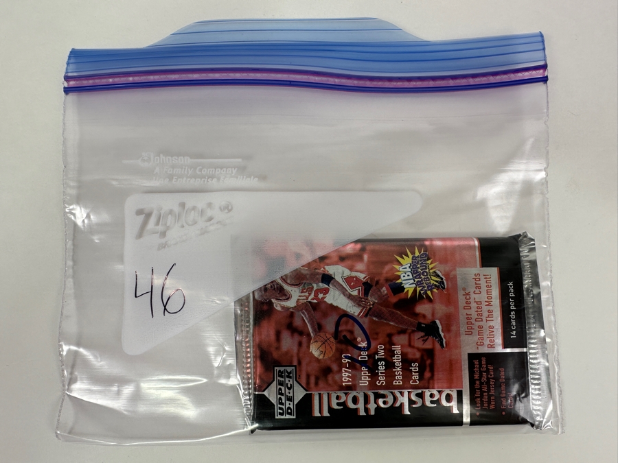1997-98 Upper Deck Series Two Basketball Cards - 14 Cards - May Contain Ultra-Rare Michael Jordan Signed Game Jersey Card (GJ13S) That Sold For $1.4M - Read Details Page Before Bidding - Pack #46 [Photo 3]