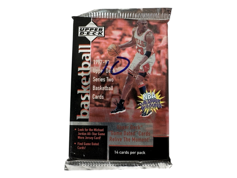 1997-98 Upper Deck Series Two Basketball Cards - 14 Cards - May Contain Ultra-Rare Michael Jordan Signed Game Jersey Card (GJ13S) That Sold For $1.4M - Read Details Page Before Bidding - Pack #46 [Photo 1]