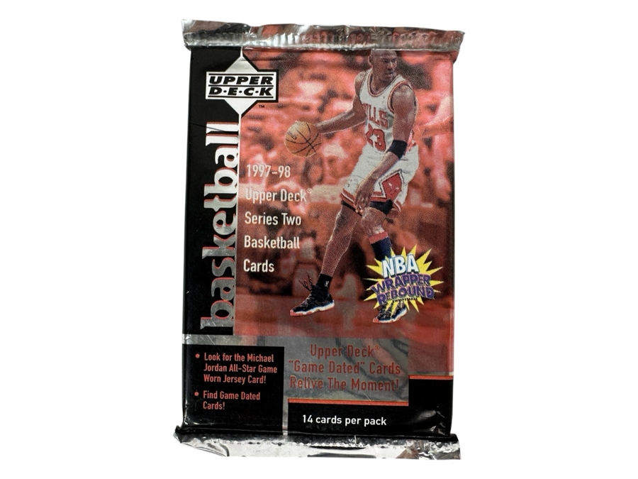 1997-98 Upper Deck Series Two Basketball Cards - 14 Cards - May Contain Ultra-Rare Michael Jordan Signed Game Jersey Card (GJ13S) That Sold For $1.4M - Read Details Page Before Bidding - Pack #47 [Photo 1]