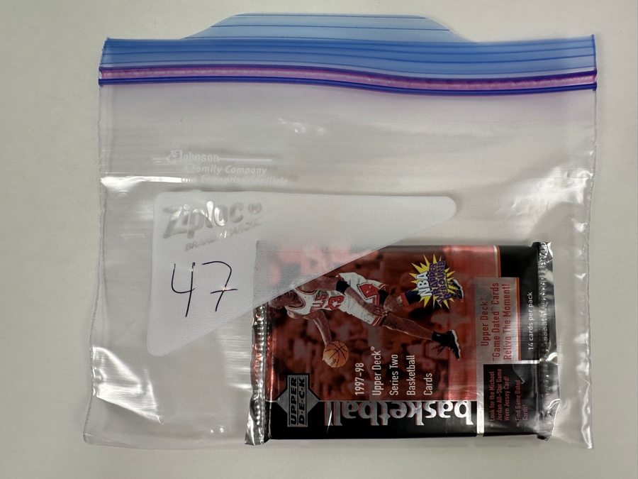 1997-98 Upper Deck Series Two Basketball Cards - 14 Cards - May Contain Ultra-Rare Michael Jordan Signed Game Jersey Card (GJ13S) That Sold For $1.4M - Read Details Page Before Bidding - Pack #47 [Photo 3]