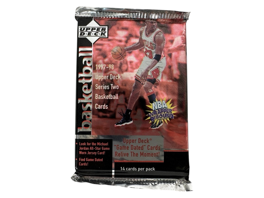 1997-98 Upper Deck Series Two Basketball Cards - 14 Cards - May Contain Ultra-Rare Michael Jordan Signed Game Jersey Card (GJ13S) That Sold For $1.4M - Read Details Page Before Bidding - Pack #48 [Photo 1]