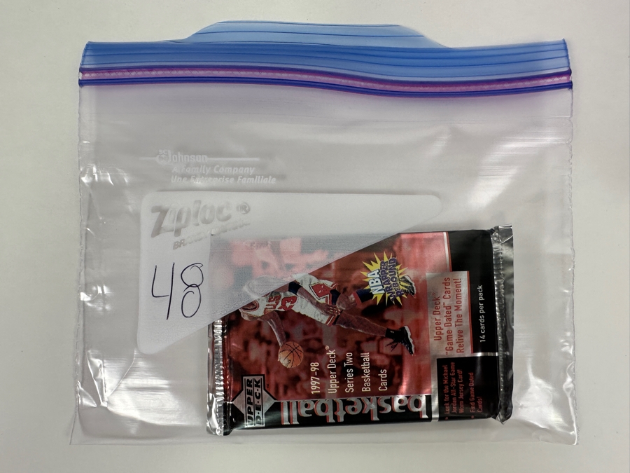 1997-98 Upper Deck Series Two Basketball Cards - 14 Cards - May Contain Ultra-Rare Michael Jordan Signed Game Jersey Card (GJ13S) That Sold For $1.4M - Read Details Page Before Bidding - Pack #48 [Photo 3]