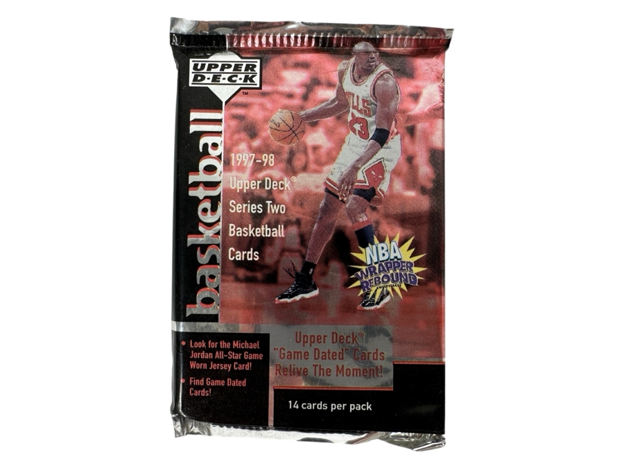 1997-98 Upper Deck Series Two Basketball Cards - 14 Cards - May Contain Ultra-Rare Michael Jordan Signed Game Jersey Card (GJ13S) That Sold For $1.4M - Read Details Page Before Bidding - Pack #49