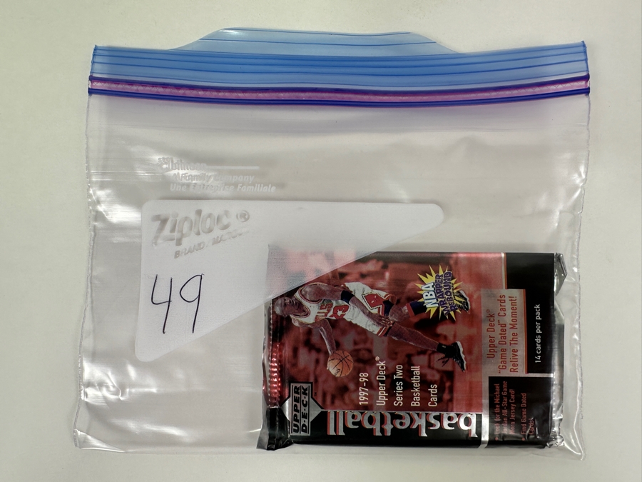1997-98 Upper Deck Series Two Basketball Cards - 14 Cards - May Contain Ultra-Rare Michael Jordan Signed Game Jersey Card (GJ13S) That Sold For $1.4M - Read Details Page Before Bidding - Pack #49 [Photo 3]