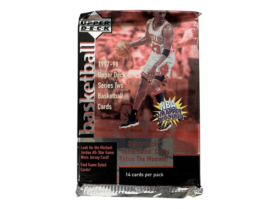 1997-98 Upper Deck Series Two Basketball Cards - 14 Cards - May Contain Ultra-Rare Michael Jordan Signed Game Jersey Card (GJ13S) That Sold For $1.4M - Read Details Page Before Bidding - Pack #50