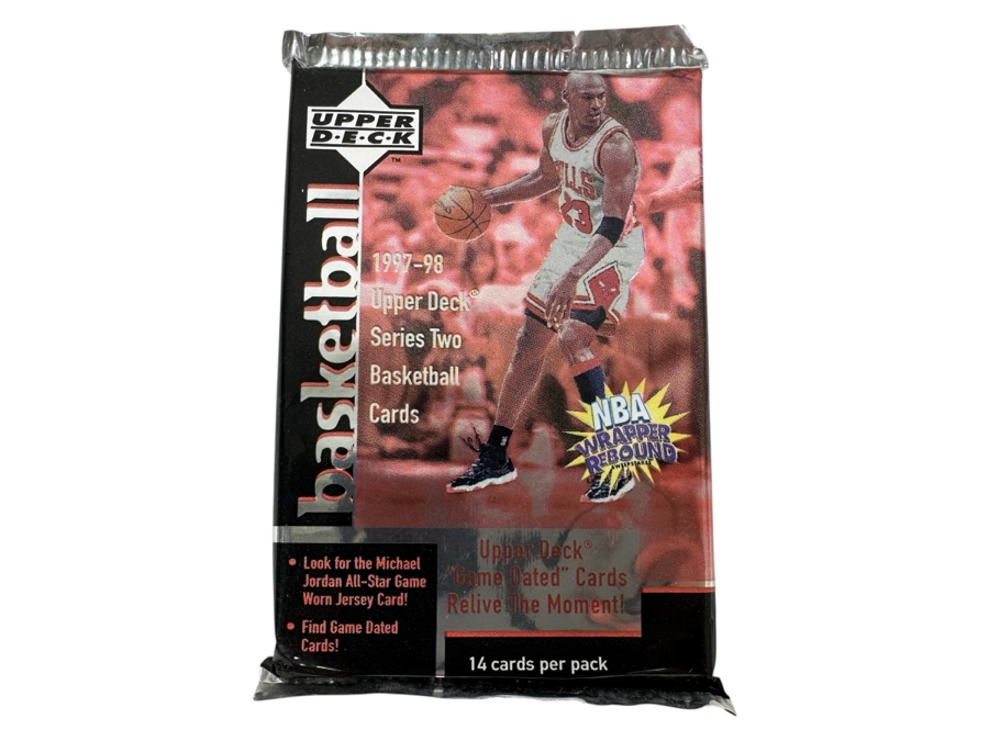 1997-98 Upper Deck Series Two Basketball Cards - 14 Cards - May Contain Ultra-Rare Michael Jordan Signed Game Jersey Card (GJ13S) That Sold For $1.4M - Read Details Page Before Bidding - Pack #51