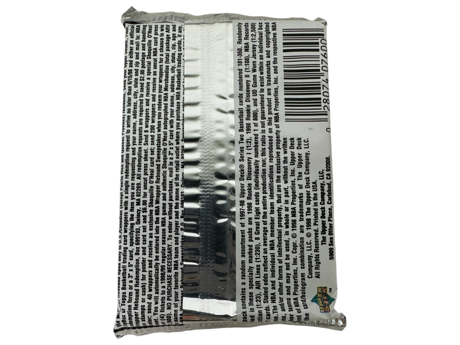 1997-98 Upper Deck Series Two Basketball Cards - 14 Cards - May Contain Ultra-Rare Michael Jordan Signed Game Jersey Card (GJ13S) That Sold For $1.4M - Read Details Page Before Bidding - Pack #51 [Photo 2]
