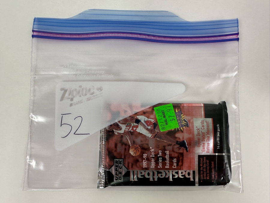 1997-98 Upper Deck Series Two Basketball Cards - 14 Cards - May Contain Ultra-Rare Michael Jordan Signed Game Jersey Card (GJ13S) That Sold For $1.4M - Read Details Page Before Bidding - Pack #52 [Photo 3]