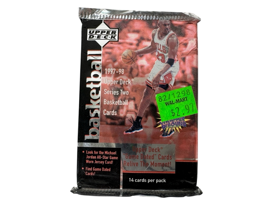 1997-98 Upper Deck Series Two Basketball Cards - 14 Cards - May Contain Ultra-Rare Michael Jordan Signed Game Jersey Card (GJ13S) That Sold For $1.4M - Read Details Page Before Bidding - Pack #52