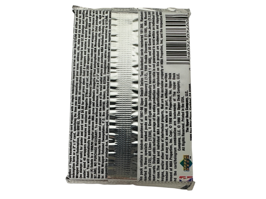 1997-98 Upper Deck Series Two Basketball Cards - 14 Cards - May Contain Ultra-Rare Michael Jordan Signed Game Jersey Card (GJ13S) That Sold For $1.4M - Read Details Page Before Bidding - Pack #52 [Photo 2]