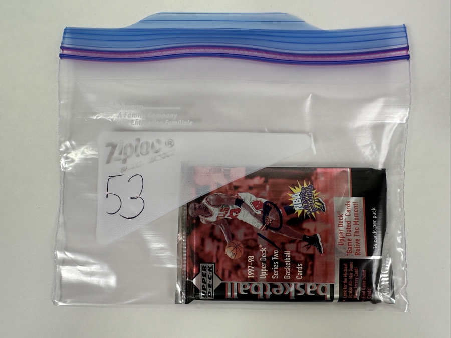 1997-98 Upper Deck Series Two Basketball Cards - 14 Cards - May Contain Ultra-Rare Michael Jordan Signed Game Jersey Card (GJ13S) That Sold For $1.4M - Read Details Page Before Bidding - Pack #53 [Photo 3]