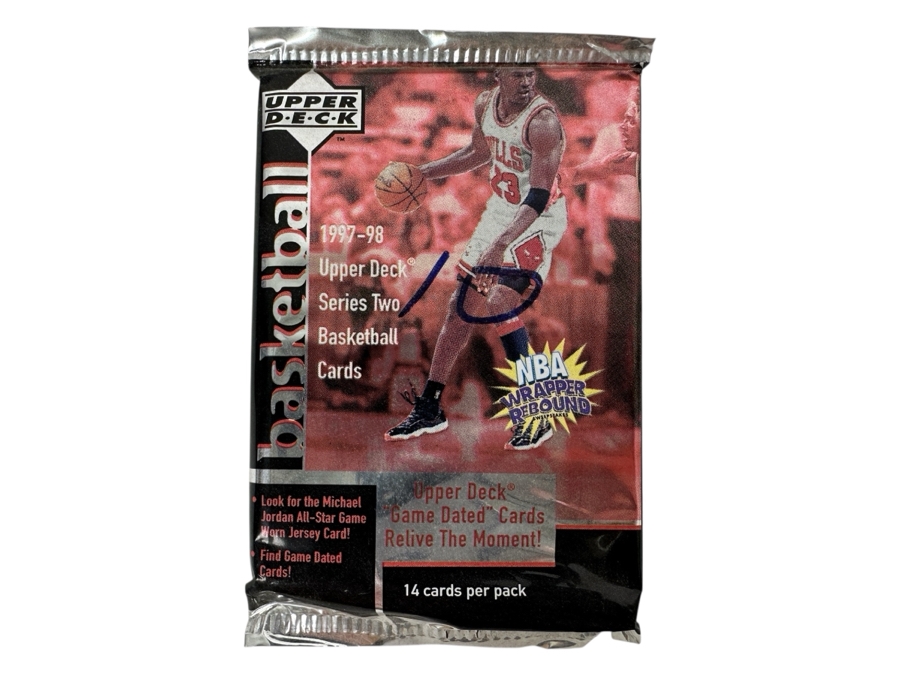 1997-98 Upper Deck Series Two Basketball Cards - 14 Cards - May Contain Ultra-Rare Michael Jordan Signed Game Jersey Card (GJ13S) That Sold For $1.4M - Read Details Page Before Bidding - Pack #53