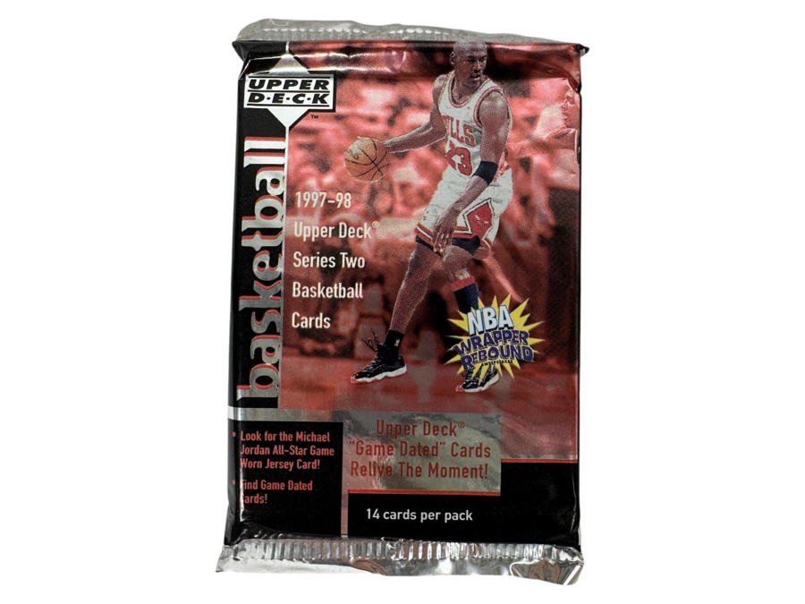 1997-98 Upper Deck Series Two Basketball Cards - 14 Cards - May Contain Ultra-Rare Michael Jordan Signed Game Jersey Card (GJ13S) That Sold For $1.4M - Read Details Page Before Bidding - Pack #54