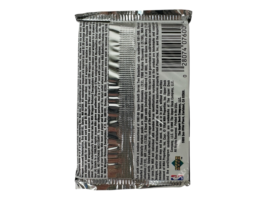 1997-98 Upper Deck Series Two Basketball Cards - 14 Cards - May Contain Ultra-Rare Michael Jordan Signed Game Jersey Card (GJ13S) That Sold For $1.4M - Read Details Page Before Bidding - Pack #54 [Photo 2]