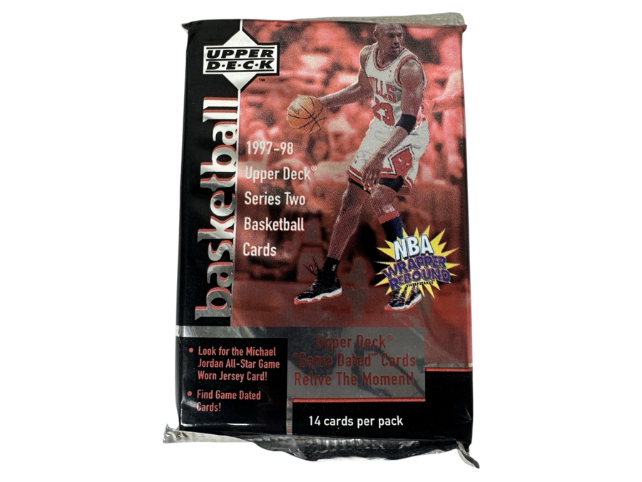 1997-98 Upper Deck Series Two Basketball Cards - 14 Cards - May Contain Ultra-Rare Michael Jordan Signed Game Jersey Card (GJ13S) That Sold For $1.4M - Read Details Page Before Bidding - Pack #56