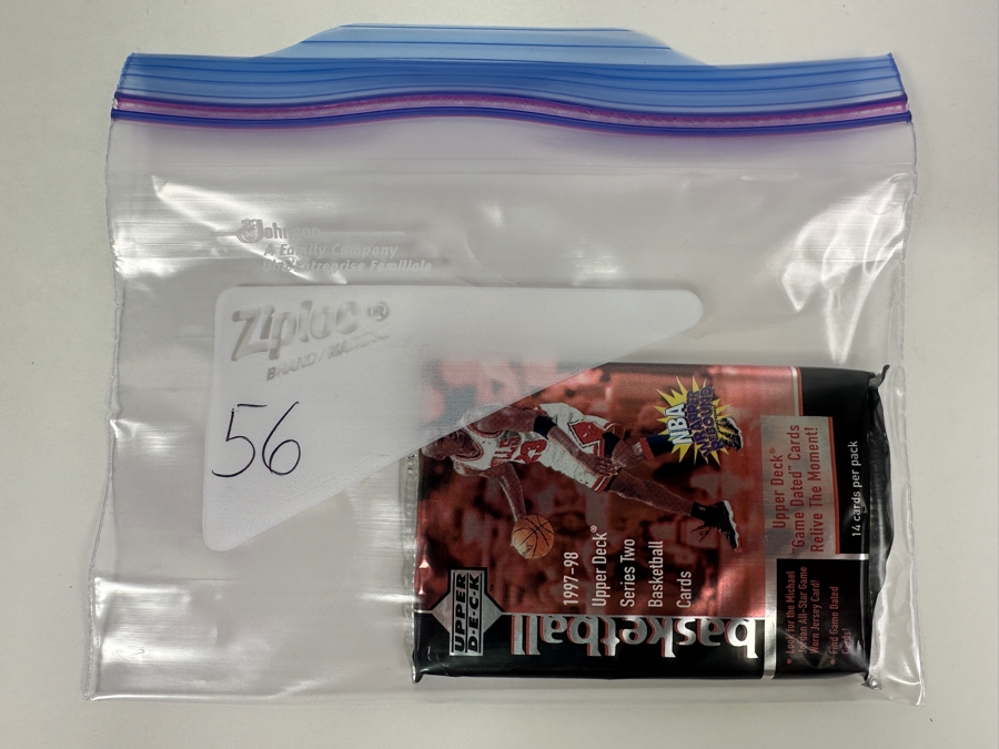 1997-98 Upper Deck Series Two Basketball Cards - 14 Cards - May Contain Ultra-Rare Michael Jordan Signed Game Jersey Card (GJ13S) That Sold For $1.4M - Read Details Page Before Bidding - Pack #56 [Photo 3]