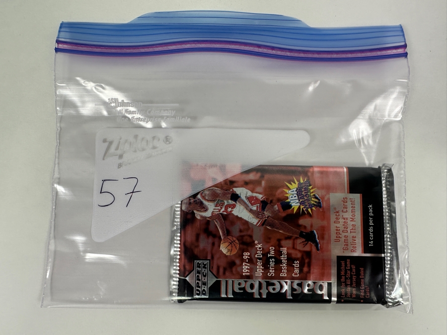 1997-98 Upper Deck Series Two Basketball Cards - 14 Cards - May Contain Ultra-Rare Michael Jordan Signed Game Jersey Card (GJ13S) That Sold For $1.4M - Read Details Page Before Bidding - Pack #57 [Photo 3]